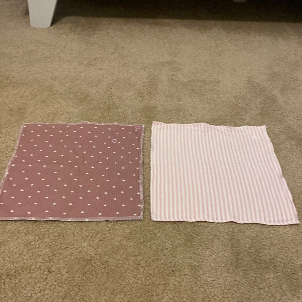 Baby Girl Small Lovey Blankets - unused
